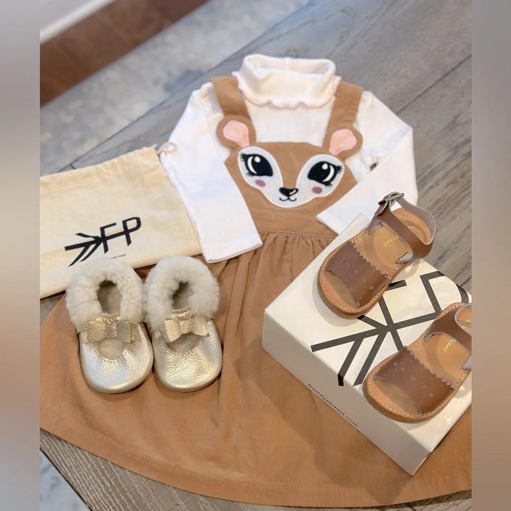 🦌NEVER WORN🦌 Blueberi Boulevard Fawn Jumper & Turtleneck Ensemble! NWOT, Sz 3T - Picture 4 of 5